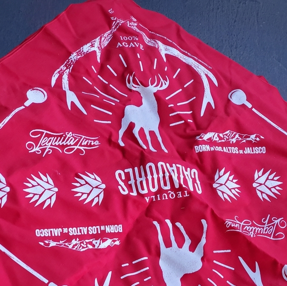 Red Cazadores Tequila Bandanas 5 Pack New - Picture 3 of 3